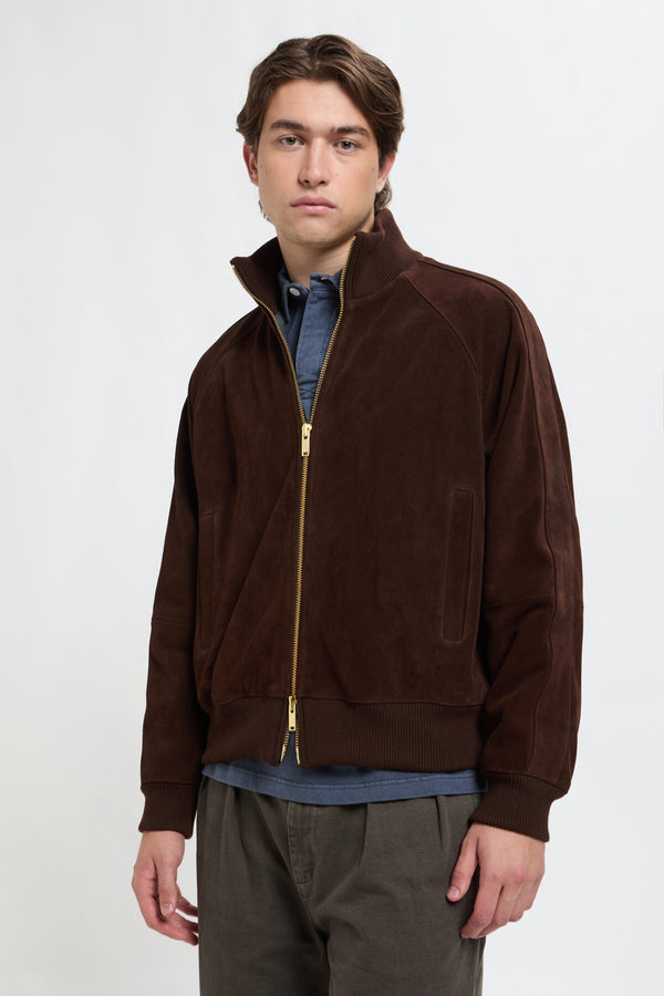 Wildleder-Trainingsjackei m Roughout-Stil