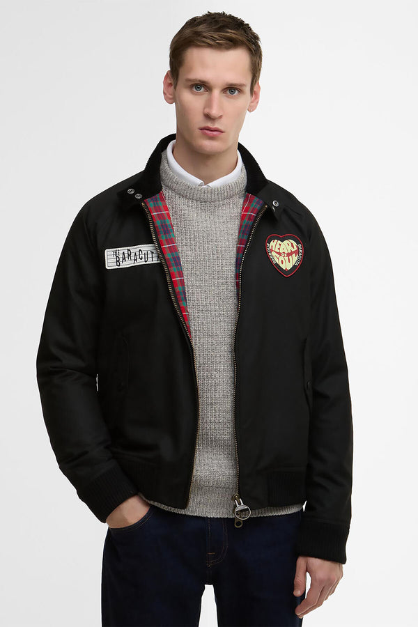 Giacca cerata Porton con badge Barbour x Baracuta