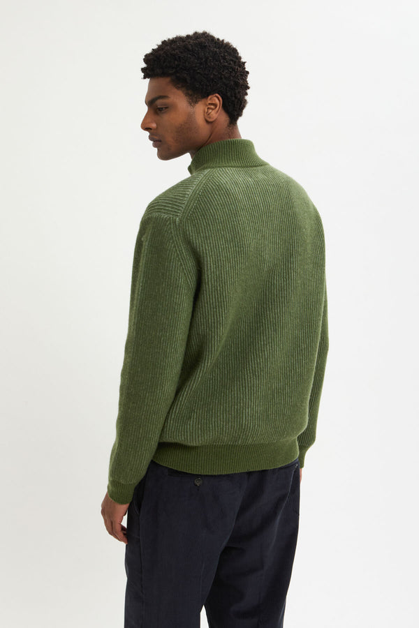 HALF-ZIP MOCK NECK JUMPER
