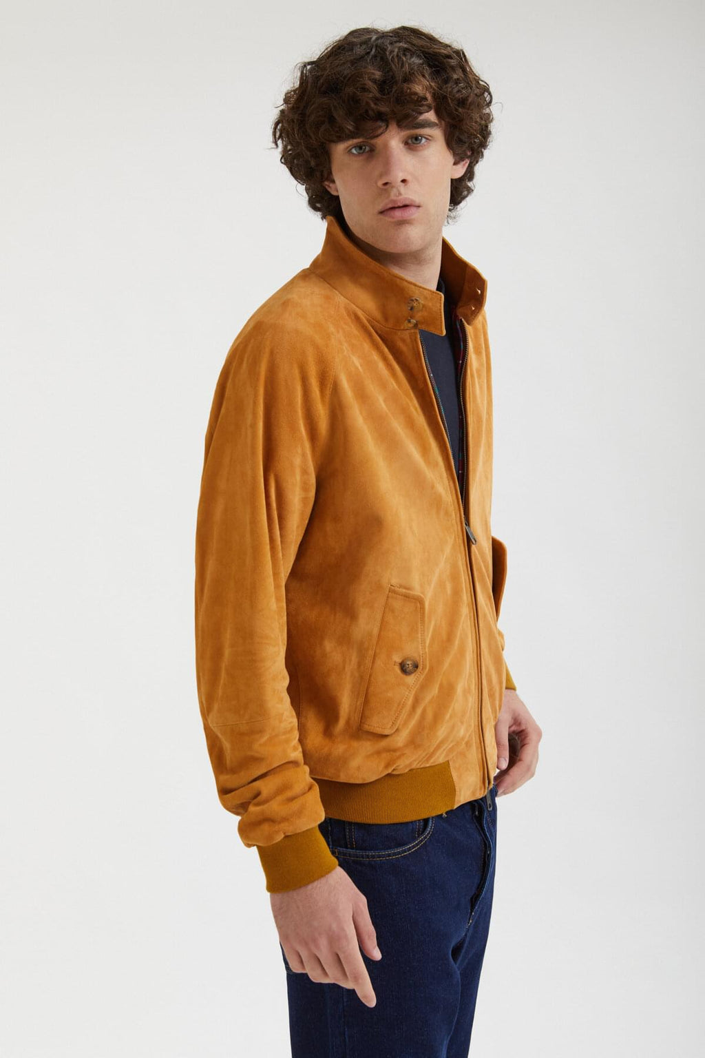Premium G9 Harrington Suede Rhum | Baracuta